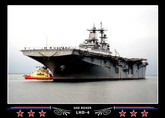 USS Boxer LHD4 Canvas Photo Print