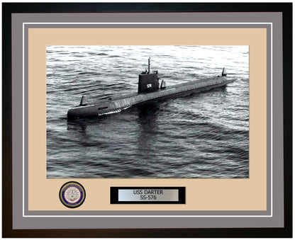 USS Darter SS-576 Framed Navy Ship Photo Grey
