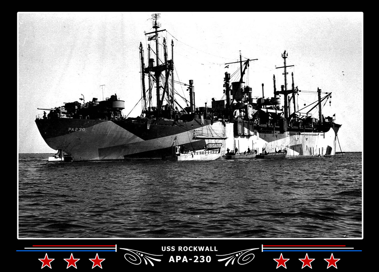 USS Rockwall APA230 Canvas Photo Print