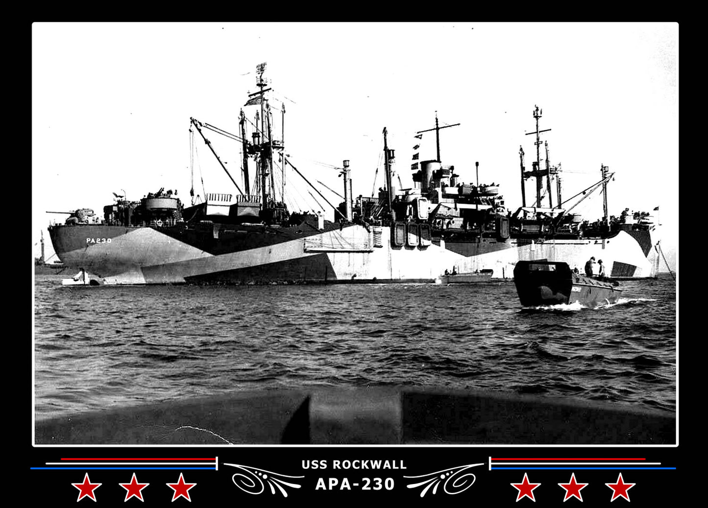 USS Rockwall APA230 Canvas Photo Print