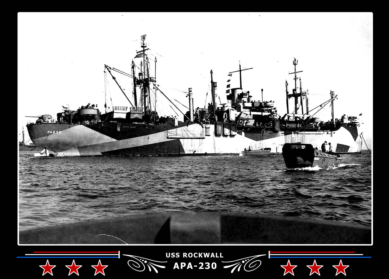 USS Rockwall APA230 Canvas Photo Print
