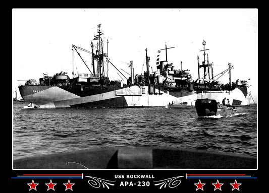 USS Rockwall APA230 Canvas Photo Print