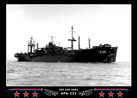 USS San Saba APA232 Canvas Photo Print