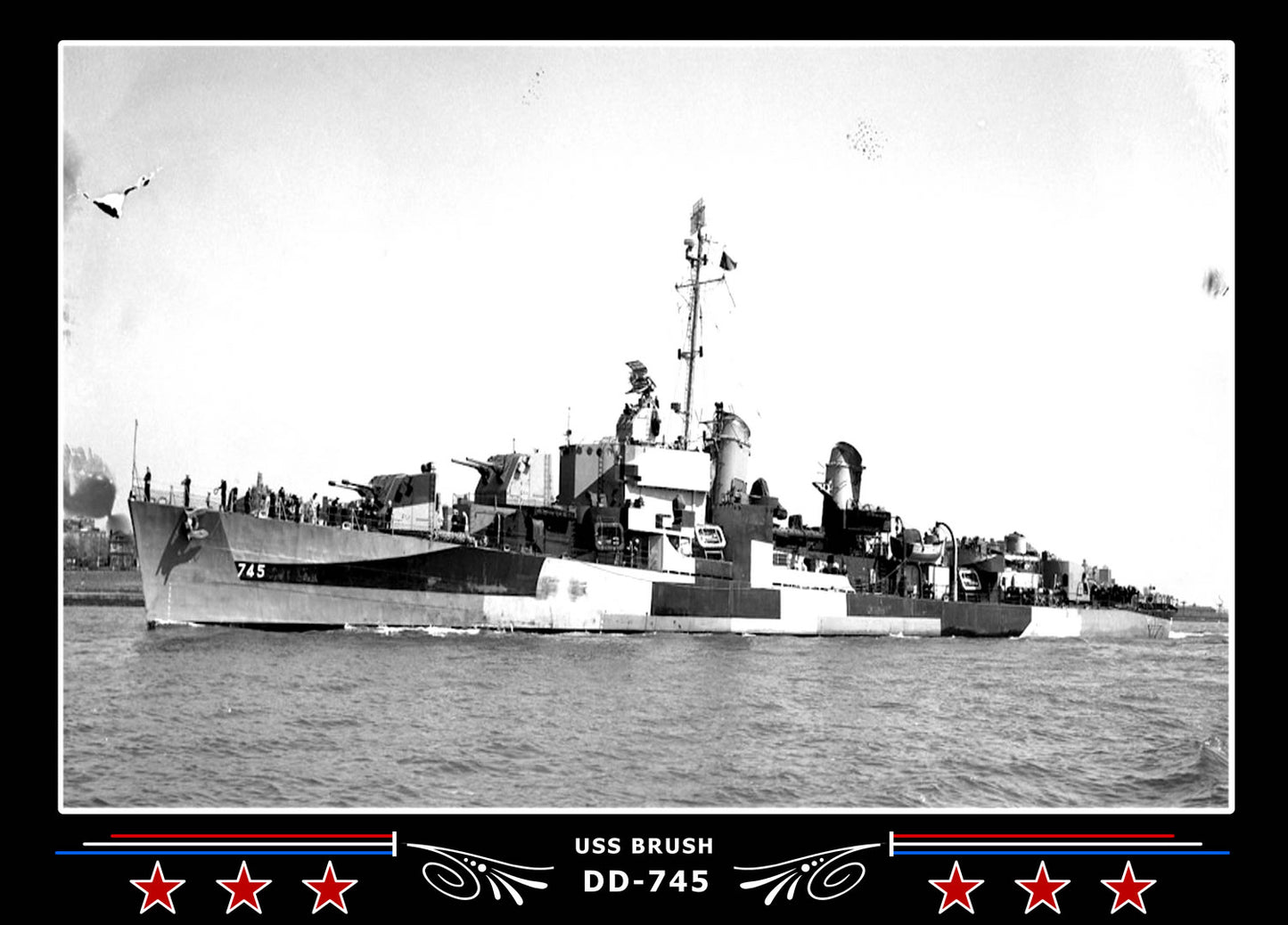 USS Brush DD-745 Canvas Photo Print