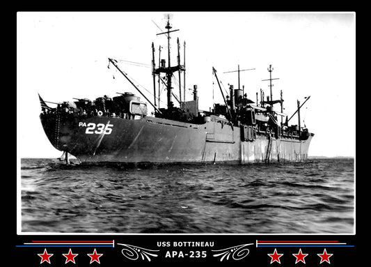 USS Bottineau APA235 Canvas Photo Print