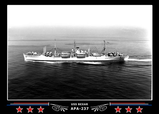 USS Bexar APA237 Canvas Photo Print