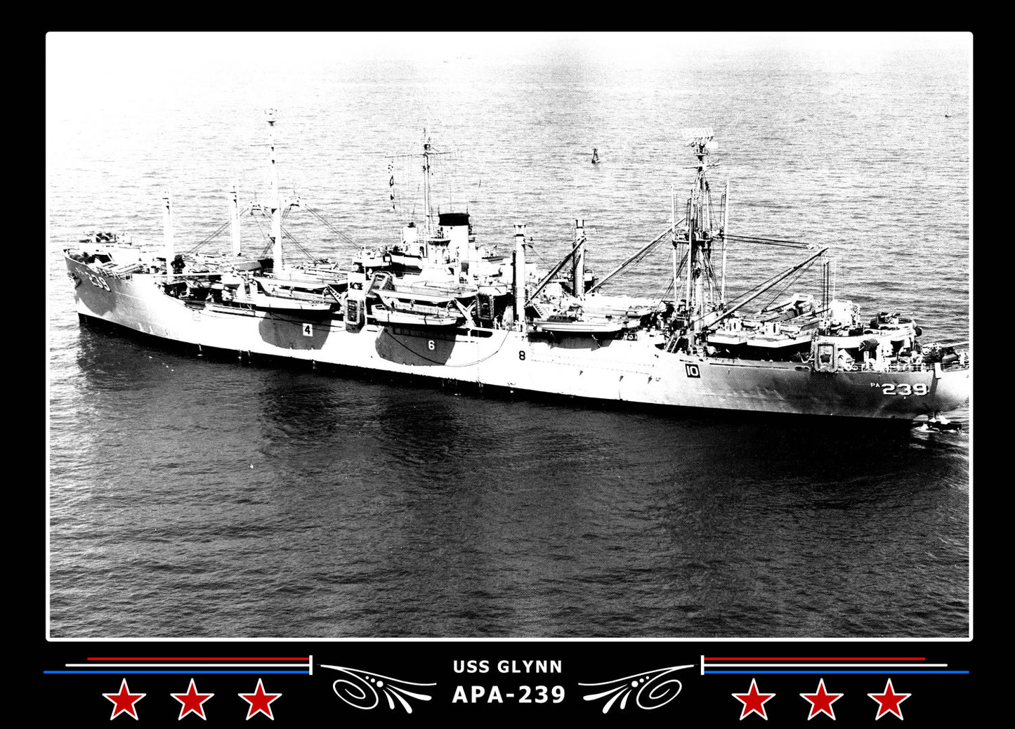 USS Glynn APA239 Canvas Photo Print