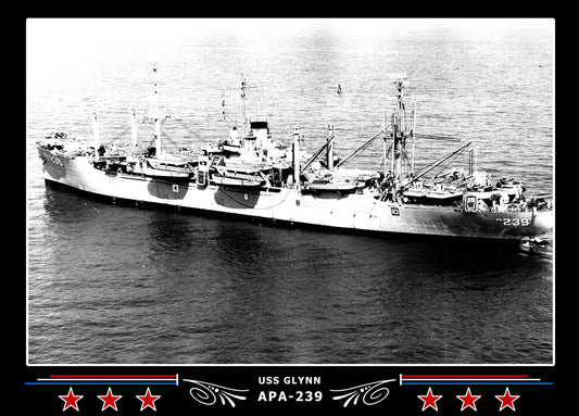 USS Glynn APA239 Canvas Photo Print