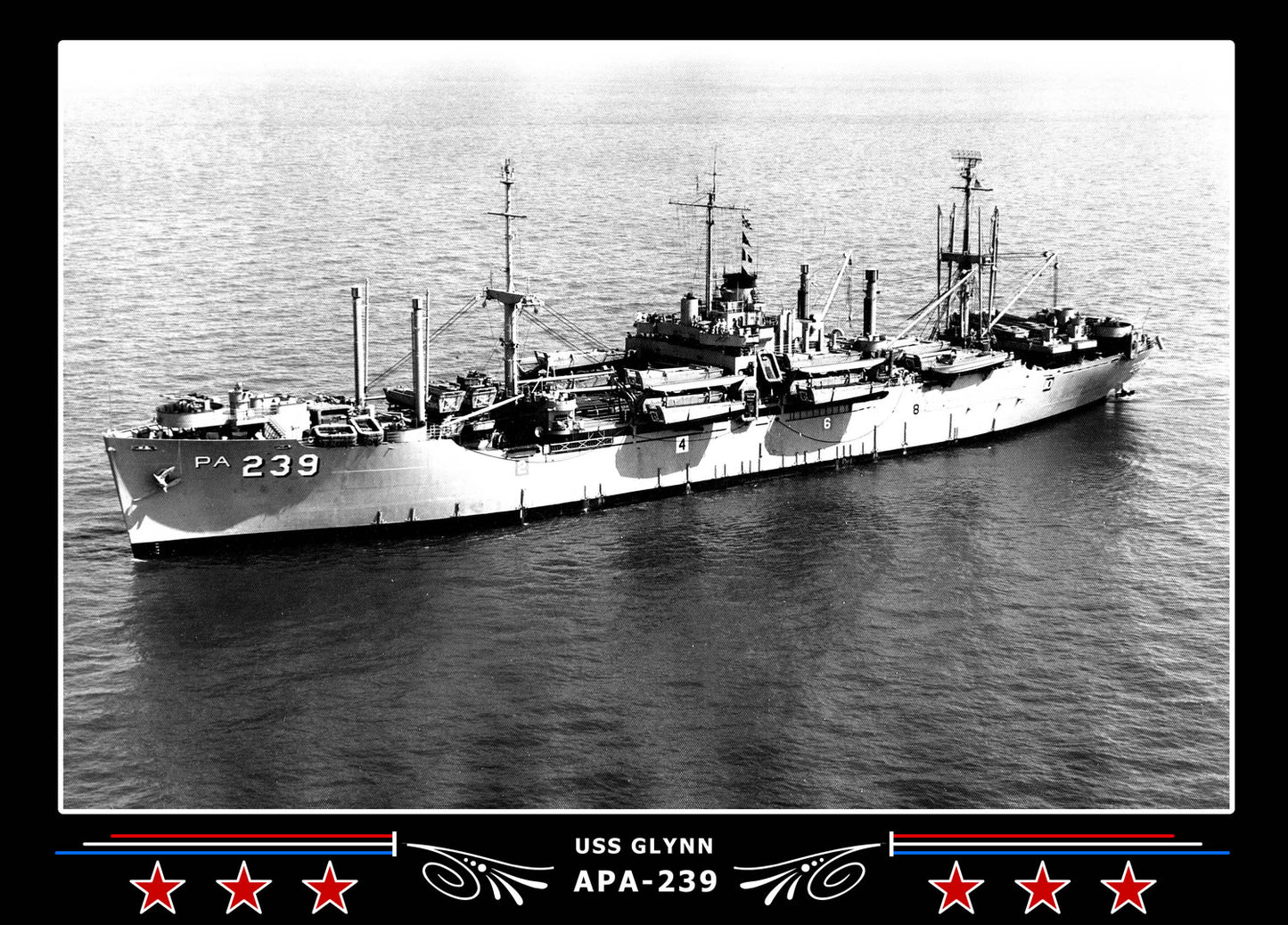 USS Glynn APA239 Canvas Photo Print
