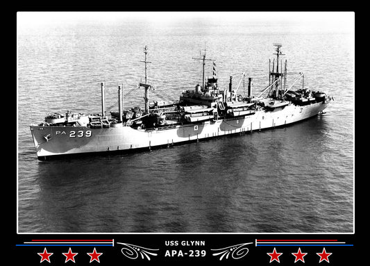 USS Glynn APA239 Canvas Photo Print