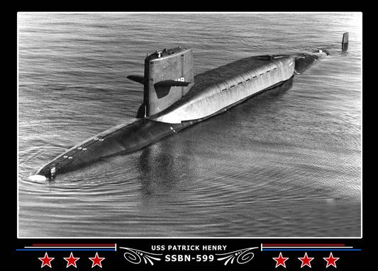 USS Patrick Henry SSBN-599 Canvas Photo Print