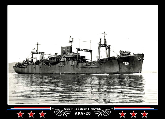 USS President Hayes APA20 Canvas Photo Print