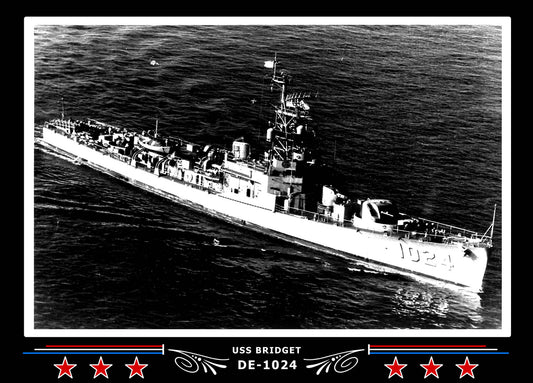 USS Bridget DE-1024 Canvas Photo Print