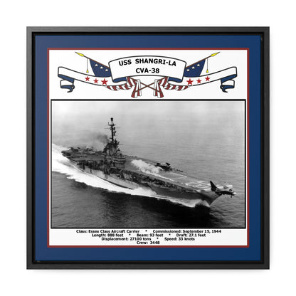 USS Shangri-La CVA-38 Navy Floating Frame Photo Front View