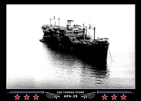 USS Thomas Stone APA29 Canvas Photo Print