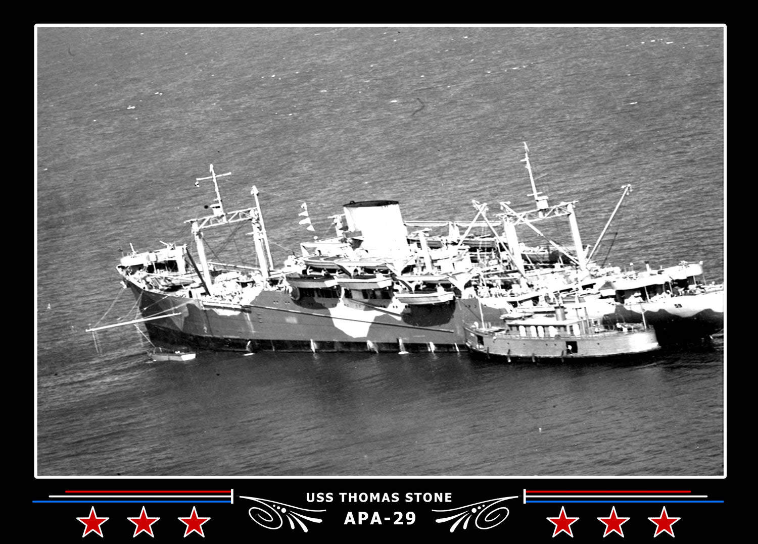 USS Thomas Stone APA29 Canvas Photo Print