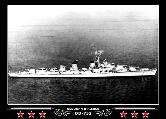 USS John R Pierce DD-753 Canvas Photo Print