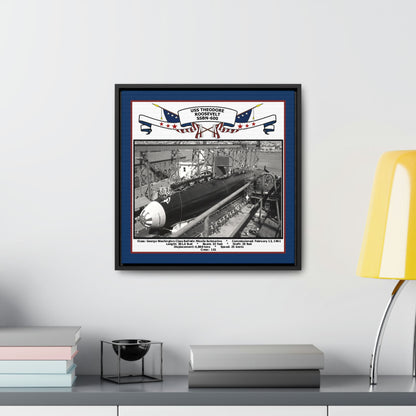 USS Theodore Roosevelt SSBN-600 Navy Floating Frame Photo Desk View