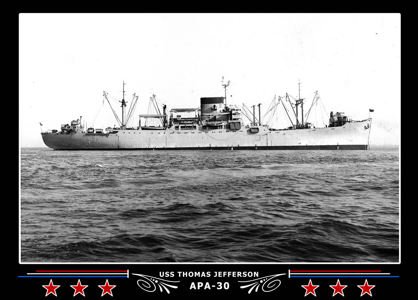 USS Thomas Jefferson APA30 Canvas Photo Print