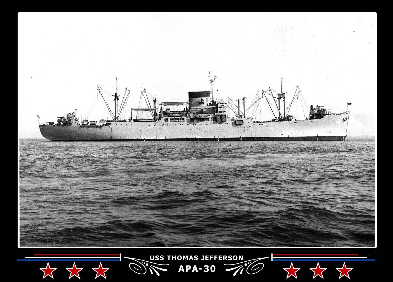 USS Thomas Jefferson APA30 Canvas Photo Print