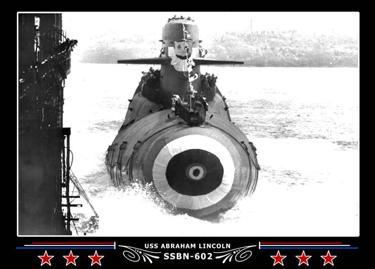 USS Abraham Lincoln SSBN-602 Canvas Photo Print