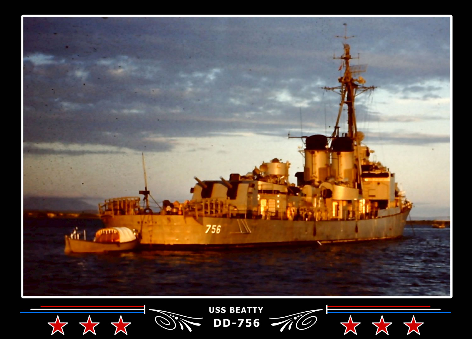USS Beatty DD-756 Canvas Photo Print