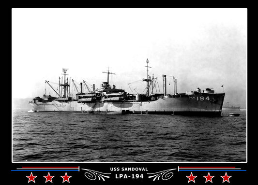 USS Sandoval LPA194 Canvas Photo Print