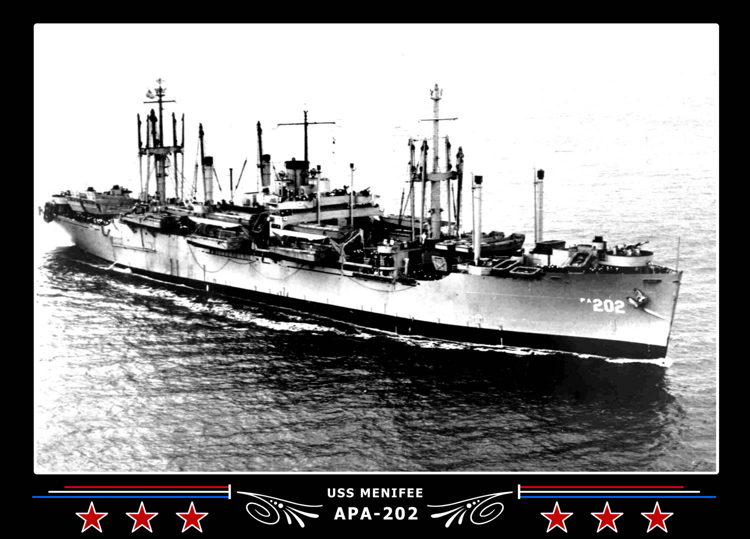 USS Menifee APA202 Canvas Photo Print