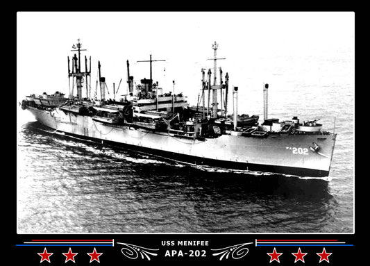 USS Menifee APA202 Canvas Photo Print