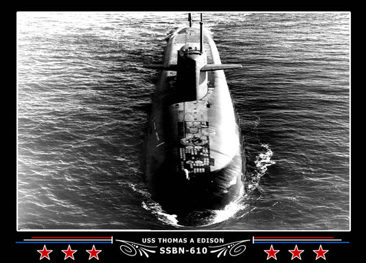 USS Thomas A Edison SSBN-610 Canvas Photo Print