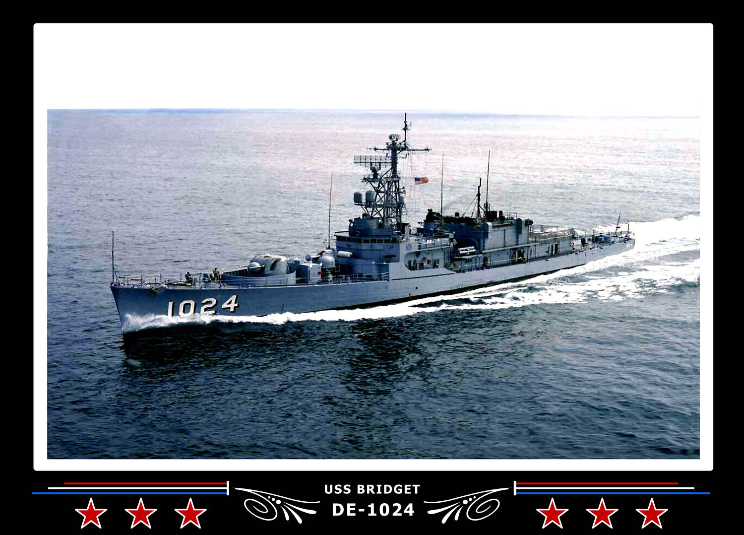 USS Bridget DE-1024 Canvas Photo Print