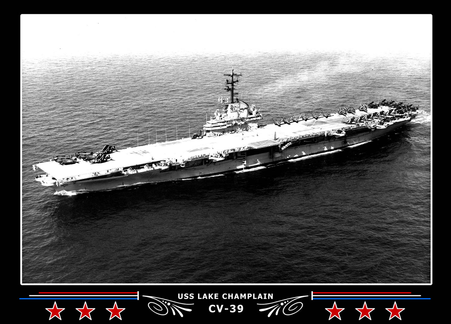 USS Lake Champlain CV-39 Canvas Photo Print