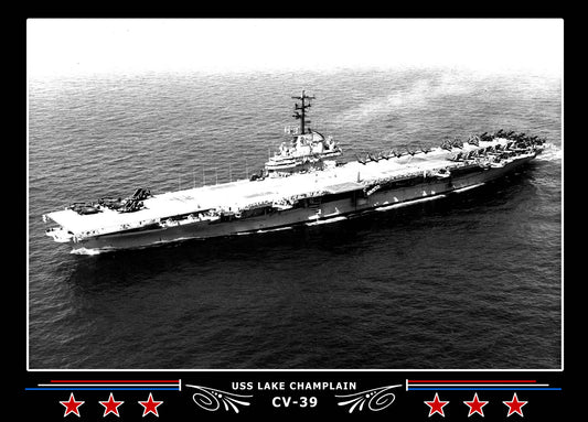 USS Lake Champlain CV-39 Canvas Photo Print