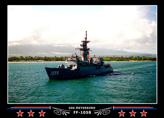 USS Meyerkord FF-1058 Canvas Photo Print