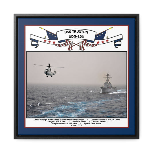 USS Truxtun DDG-103 Navy Floating Frame Photo Front View