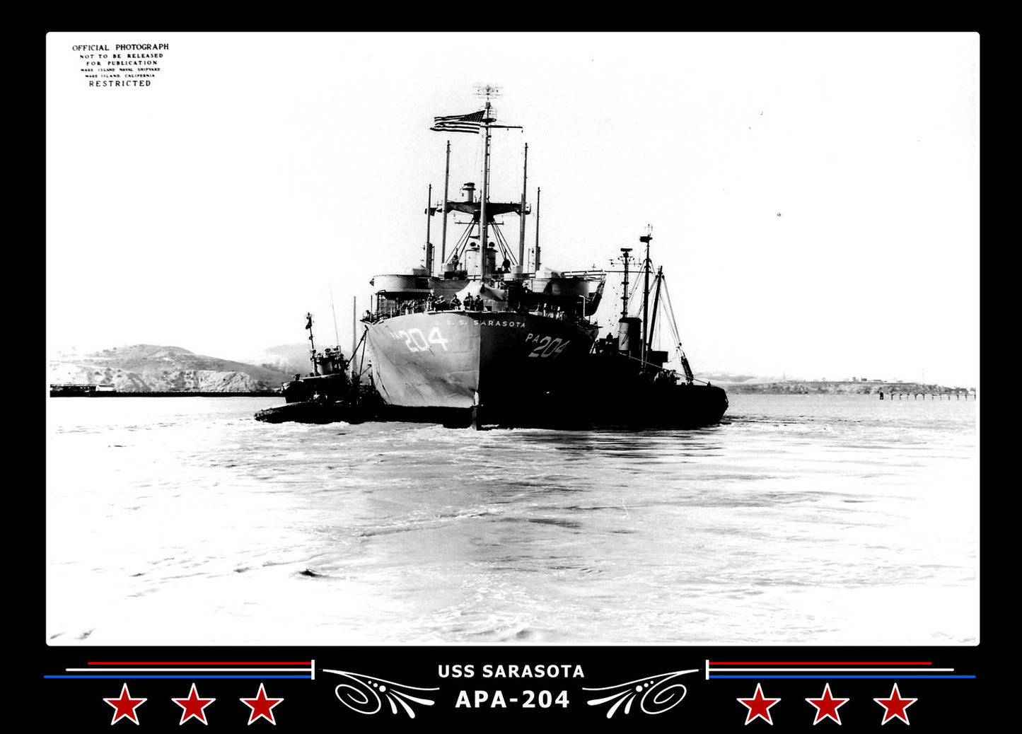 USS Sarasota APA204 Canvas Photo Print