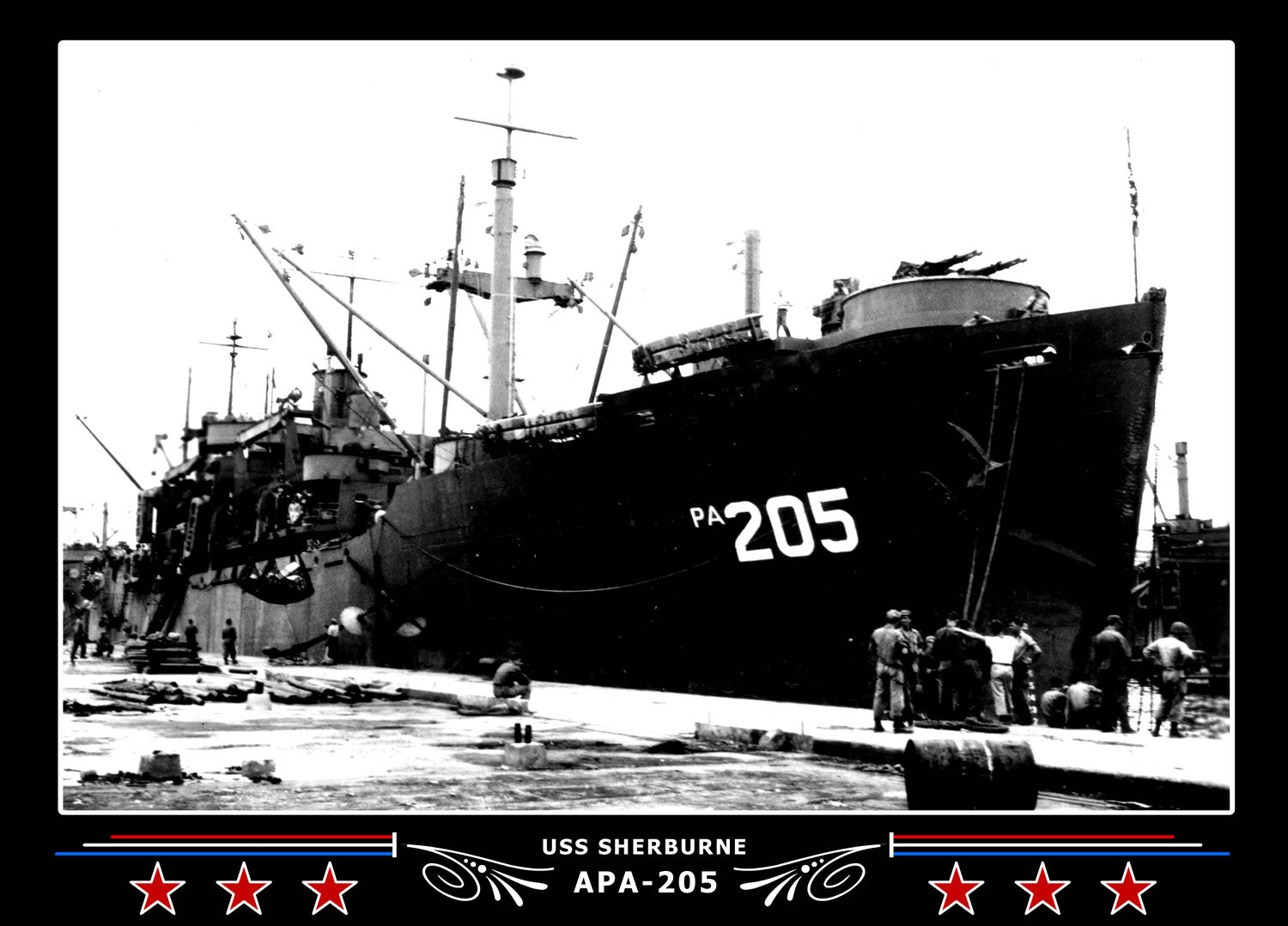 USS Sherburne APA205 Canvas Photo Print