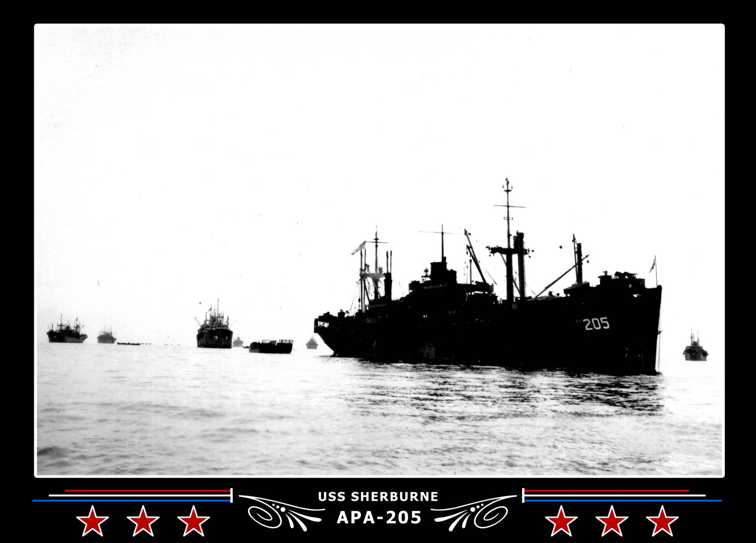 USS Sherburne APA205 Canvas Photo Print