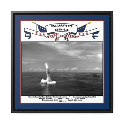 USS Lafayette SSBN-616 Navy Floating Frame Photo Front View