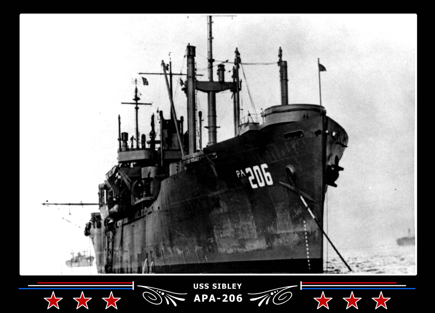 USS Sibley APA206 Canvas Photo Print