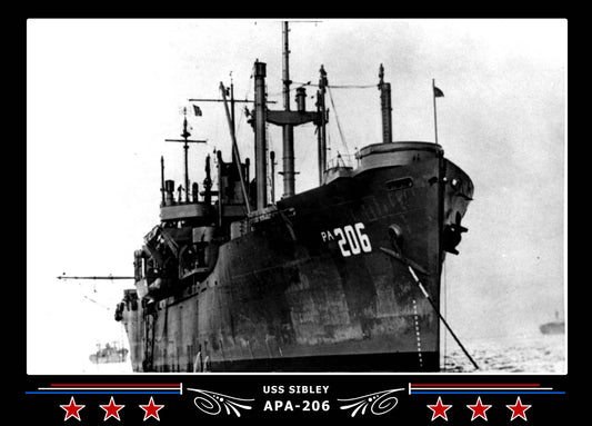 USS Sibley APA206 Canvas Photo Print