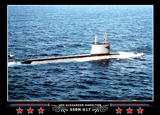 USS Alexander Hamilton SSBN-617 Canvas Photo Print