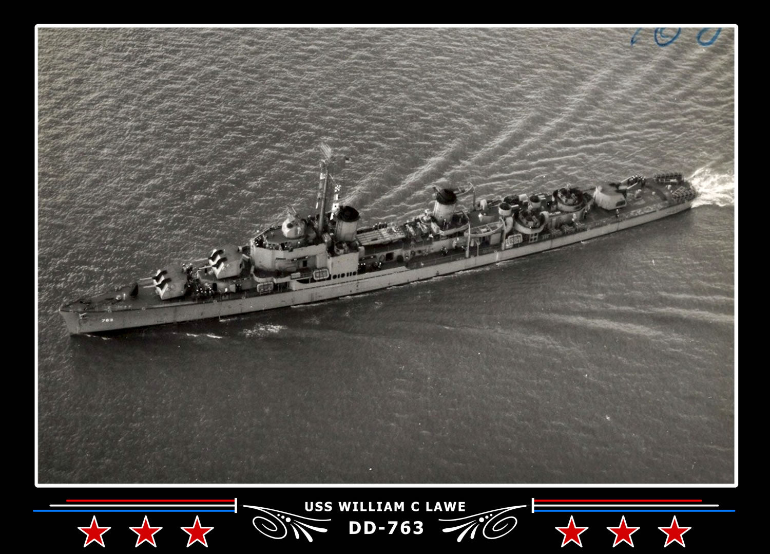 USS William C Lawe DD-763 Canvas Photo Print