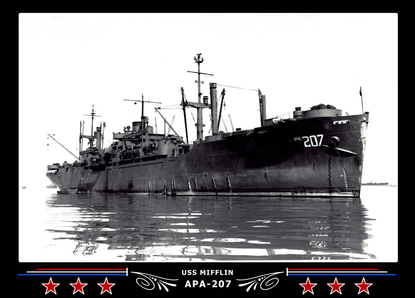 USS Mifflin APA207 Canvas Photo Print