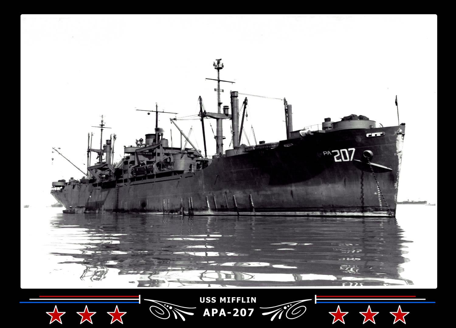 USS Mifflin APA207 Canvas Photo Print