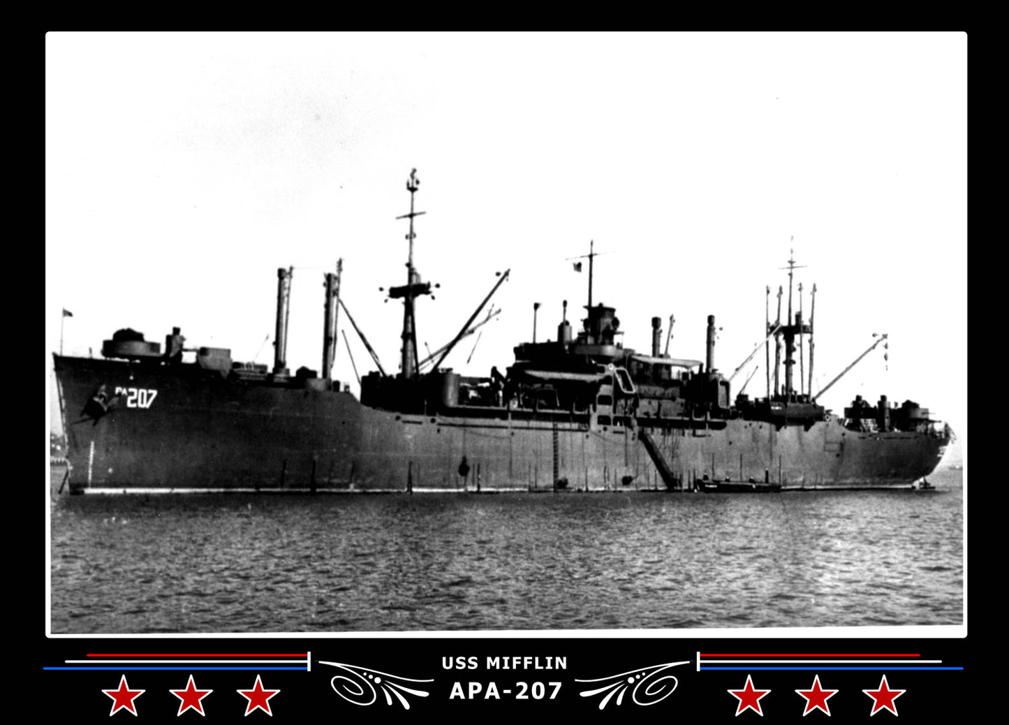 USS Mifflin APA207 Canvas Photo Print