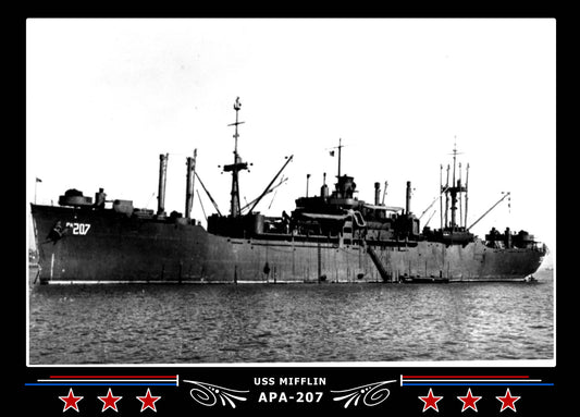 USS Mifflin APA207 Canvas Photo Print