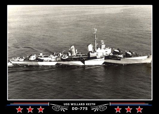 USS Willard Keith DD-775 Canvas Photo Print