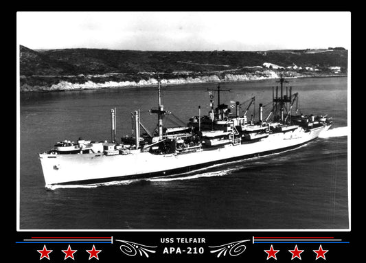 USS Telfair APA210 Canvas Photo Print