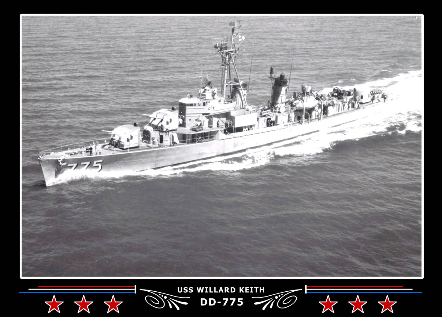 USS Willard Keith DD-775 Canvas Photo Print